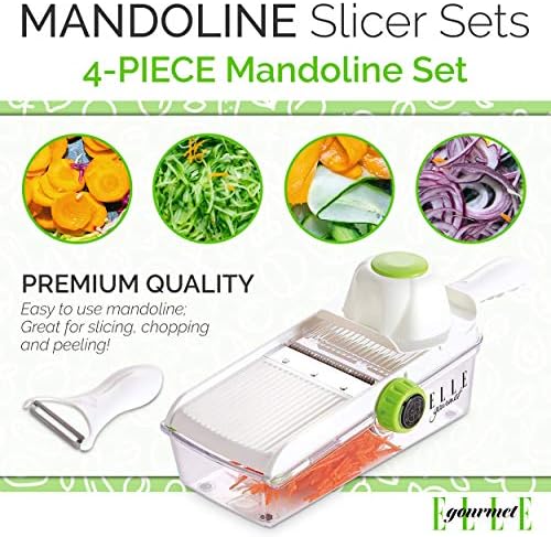 Mandoline Slicer Sets – Multiple Pieces & Parts Included for Slicing, Chopping and Peeling