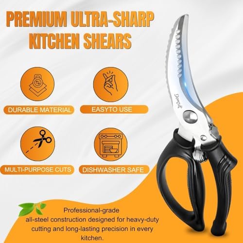 Heavy Duty Poultry Shears, Spatchcocking & Bone Cutting Scissors