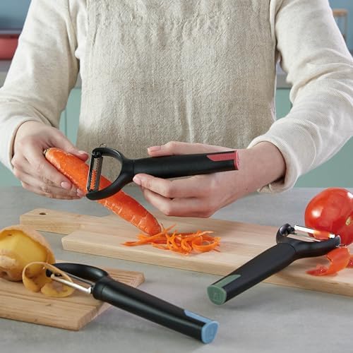 Richardson Sheffield Peeler, 3 Pieces, Potato Peeler, Peeler for Julienne and Vegetables, Cucumber Peeler, Vegetable Peeler, Potato Peeler Set, Black