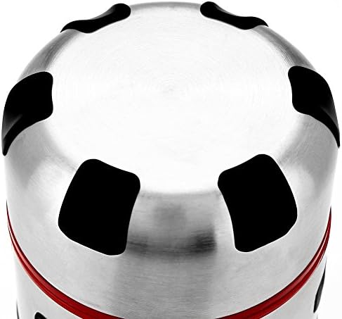 Manual Citrus Juicer Portable Press Squeezer with Strainer for Home Travel 304 Stainless Steel and ABS Red Silver 600 to 800mL Compact Hand Operated