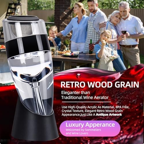 Wine Aerator Pourer with Sediment Filter and Stand