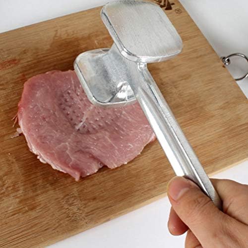 BESPORTBLE 2Pcs Meat Tenderizer Mallet Hammer Pounder Double Side Aluminum Meat Hammer for Tenderizing Flattening Steak Beef