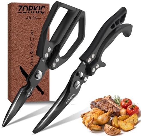 Kitchen Scissors for Food Seafood, BBQ Meat Scissor Heavy Duty, Heavy Duty Poultry Shears All Purpose Kitchen Shear for Food Japan, Cooking Scissors Cutting Bone Chicken Shears, Gift for Men Women