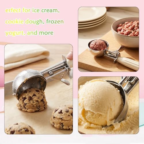 4.67oz Ice Cream Scoop with Trigger, 18/8 Stainless Steel