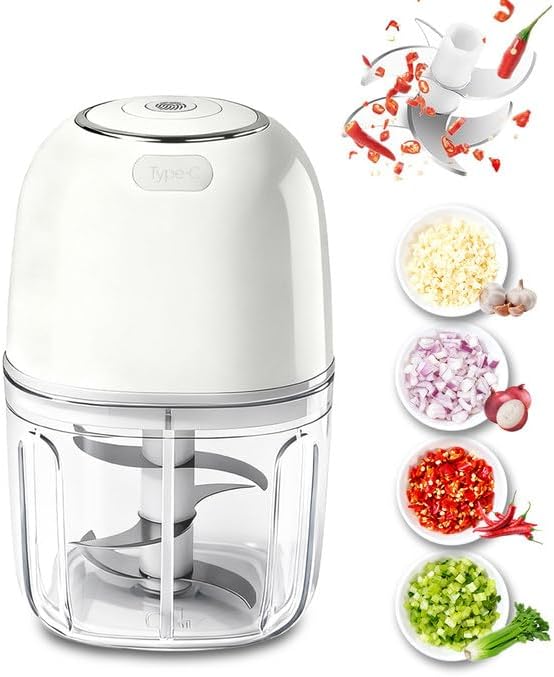 Joyzan Electric Garlic Chopper, Mini Food Processor Veggie Grinder 350ML