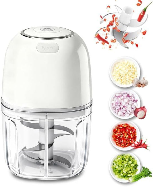 Joyzan Electric Garlic Chopper, Mini Food Processor Veggie Grinder 350ML