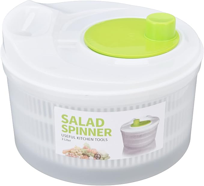 TOPINCN Multifunction Salad Drainer 3L with Bowl Vegetable Washer Dryer Drainer Strainer with Bowl MultiUse Lettuce Spinner for Cooking