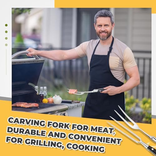 Sieral 4 Pcs Turkey Lifter Forks Meat Shredder Claws Fork Stainless Steel Turkey Fork Set Roaster Forks Meat Shredder Claws for Shredding Pulled Pork Roasted for Thanksgiving(Black,Multi-functional)