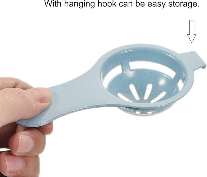 uxcell 6 Pcs Egg Yolk Separate Spoon Plastic Egg White Separator Kitchen Cooking Baking Tool, 3 Colors