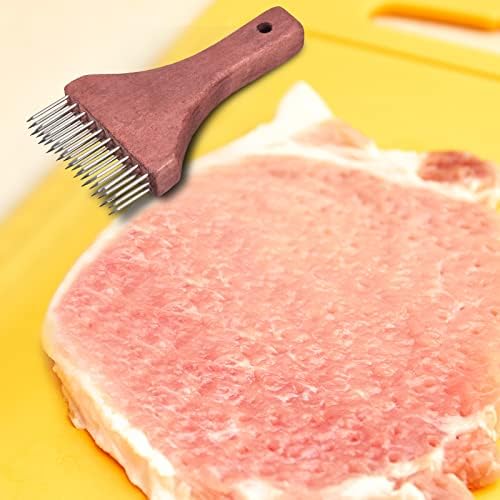 uxcell Stainless Steel Meat Tenderizer, Meat Mallet Needle Nails Kitchen Tools for Tenderizing Meats Steak Fish Chicken, Red