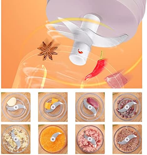 Electric Mini Garlic Mincer, 100ML USB Vegetable Onion Chopper