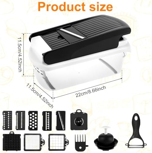 14 in 1 Vegetable Chopper Efficient Veggie Chopper with Container Practical Food Chopper Multifunctional Kitchen for Salad Potato Carrot Garlic