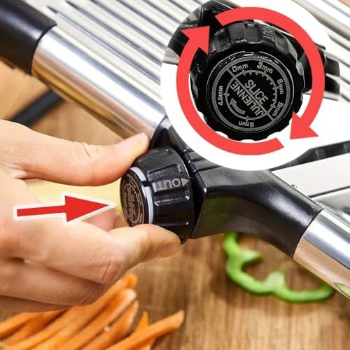 GYH&GXR Mandoline Slicer with Adjustable Stainless Steel Blades for Kitchen, Vegetable Chopper for Potato, Tomato, Carrot, Fruit and Onion Cutter