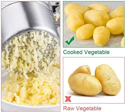 New Potato Ricer Masher Stainless Steel Fruit and Vegetable Crusher Food Ricer Presser