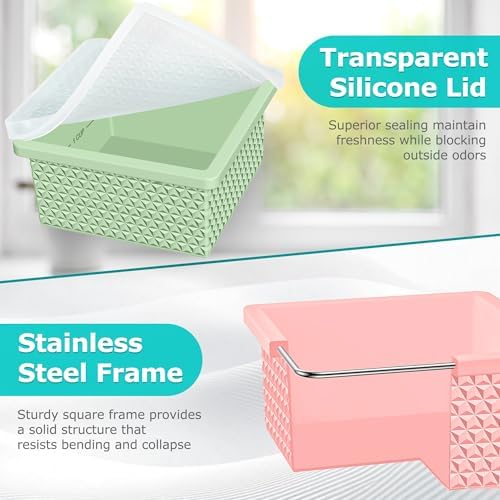 Silicone Freezer Molds for Soup Cube - 2-Cup Freezer Storage Container Tray with Lid,4 Pack Stackable Ice Cube Trays for Portion Control,Food Storage Meal Prep,Oven & Dishwasher Safe