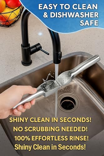 Premium Garlic Press - Easy to Clean Heavy Duty Garlic Presser & Mincer - Durable Garlic Crusher - No Peel Needed - Crush Garlic Effortlessly - Dishwasher Safe