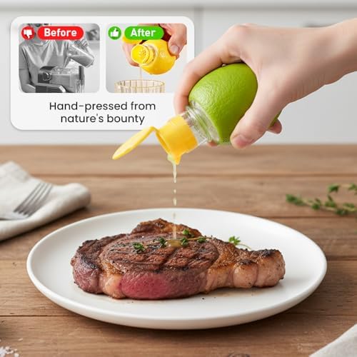 Screw Top Lemon Squeezer, 2026 New Hand Juicer Squeezer, Portable Manual Juicer for Travel, Multifunctional Fruit Juicers for Home Use (4pcs, Yellow+Green)