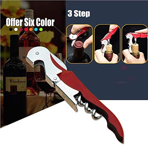 Professional Waiter Corkscrew Wine Openers Set(2PCS), Heavy Duty Stainless Steel Hinges Wine Key for Restaurant Waiters, Sommelier, Bartenders
