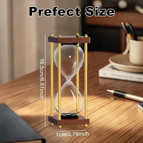 Empty Hourglass Fillable, Wooden Frame DIY Sand Timer, Unity Sand Hourglass for Wedding Ceremony Set, Without Sand Antique Hour Glass Sandglass for Desk Home Office