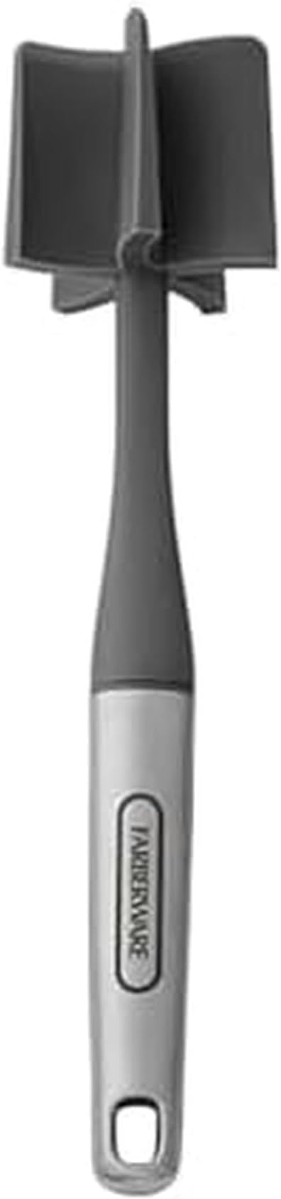 Farberware Pro Meat Masher and Potato Masher with Soft-Touch Handle, Ground Beef Chopper Tool, Heat-Resistant to 450F, Dishwasher Safe, Grey
