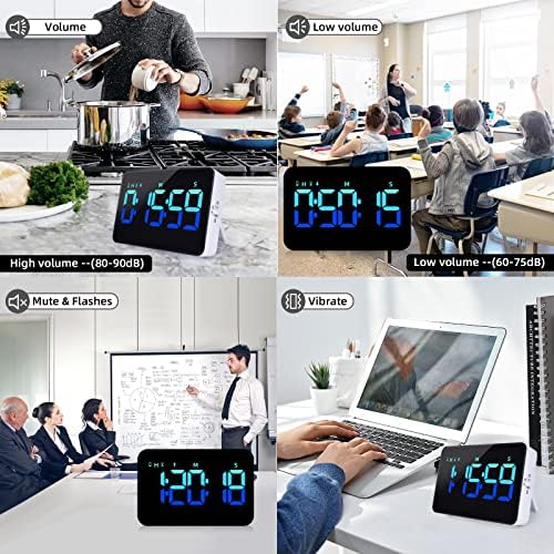 PERSUPER Kitchen Digital Timer, Count Down Up, Rechargeable, Vibration Mode