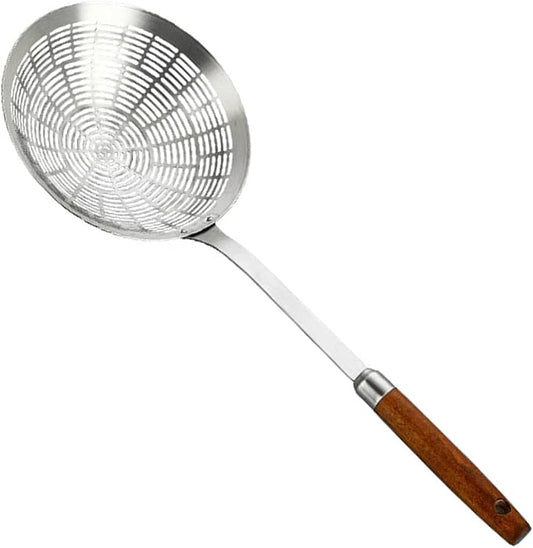 Large Bowl Slotted Spoon Comfortable Grip Handle Skimmer Ladles for Draining and Cooking Metal Kitchen Utensils Tool Restaurant Tool