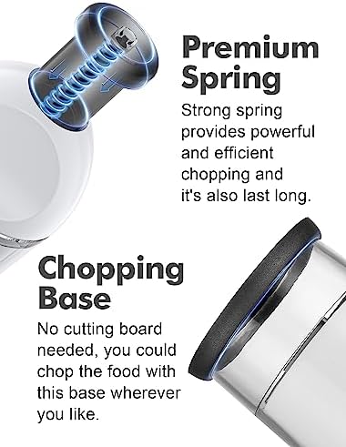 GDL Food Chopper, Manual Slap Vegetable Chopper Onion Dicer, Garlic Mincer