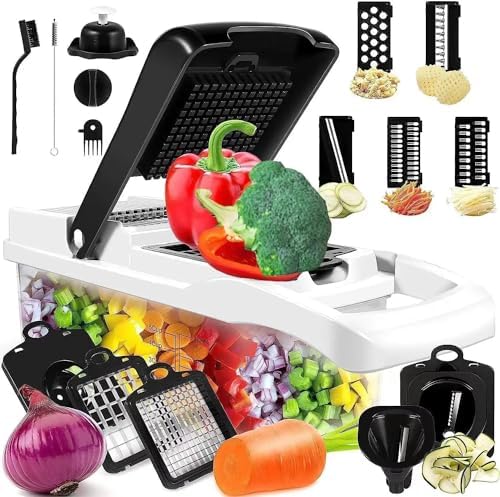 Infinite 26 in 1 vegetable fruit slicer, chopper, dicer, White