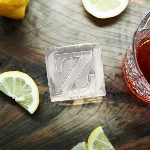 Letter Z Monogram Ice Cube Mold Custom Ice Cube Mold 2 Inch Big Initials Silicone Ice Cube Tray Gifts for DAD Gifts for Him