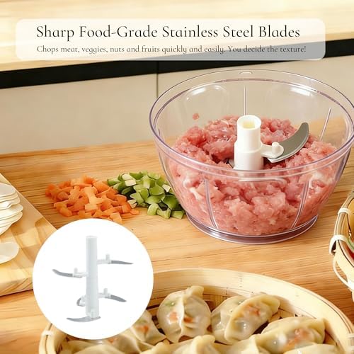 Manual Hand‑Push Food Chopper, Vegetable Dicer Mincer for Onion Garlic