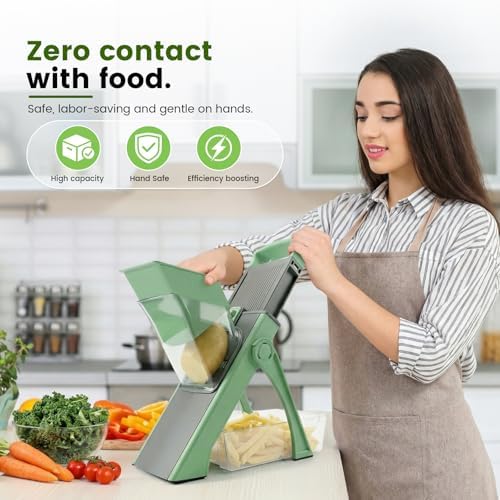4-in-1 Mandoline Slicer Vegetable Chopper with Adjustable Blades