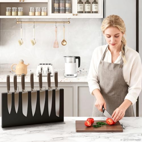 THMINS Large Magnetic Knife Block Stainless Steel Magnetic Knife Holder