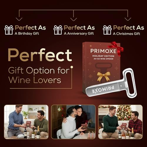Christmas Stocking Stuffers for Men Ah So Two Prong Wine Opener & Bottle Opener Professional Stainless Steel Corkscrew Wine Bottle Opener Champagne & Travel Cork Puller Gift