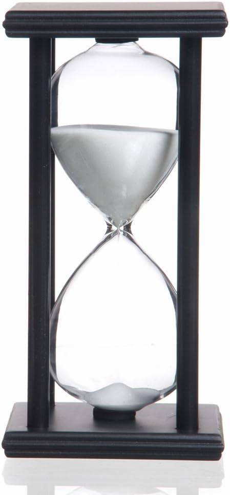 45 Minutes Hourglass Sand Timer, Black Frame Sand Clock