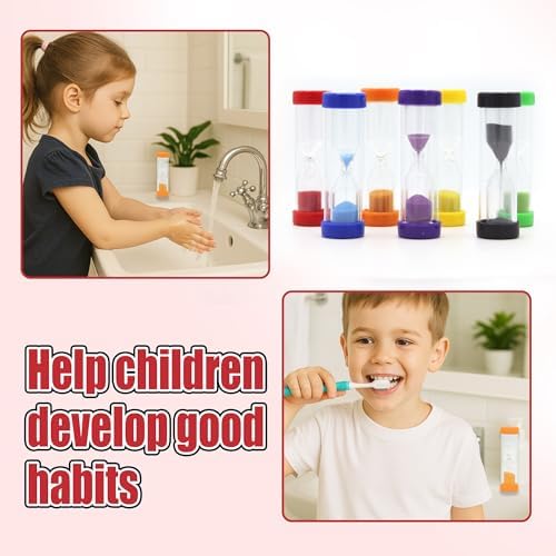 PROLOSO 40-Pack One Min Sand Timer 1 Minute Hourglass Sandglass Multicolor Visual Sand Clock for Kids Birthday Party Favors Class Prizes