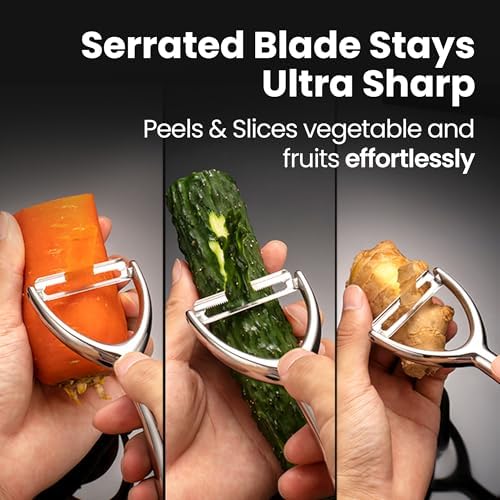 Gourmet Easy Vegetable Peeler Ultra Sharp Stainless Steel Blade (Y Peeler)