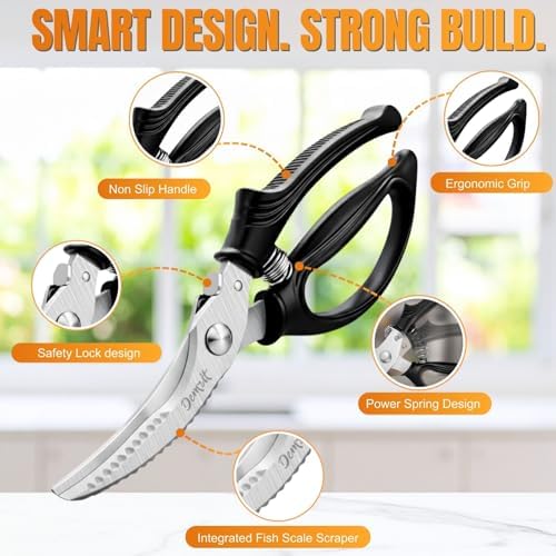 Heavy Duty Poultry Shears, Spatchcocking & Bone Cutting Scissors