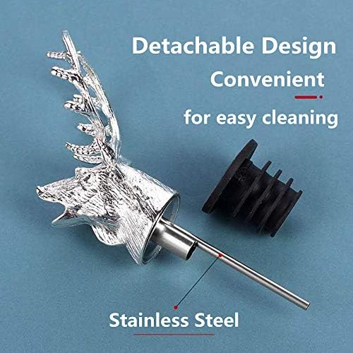Wine Pourer Aerators, Deer Stag Head Wine Decanter Spout, Aerating Bottle Pourer, Wine Stopper Bar Accessories, Gifts for Birthday Wedding Christmas,Gold