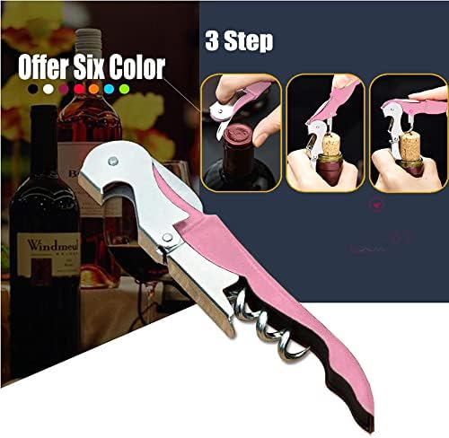 Professional Waiter Corkscrew Wine Openers Set(2PCS), Heavy Duty Stainless Steel Hinges Wine Key for Restaurant Waiters, Sommelier, Bartenders