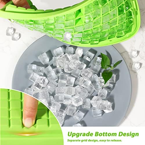 Webake Silicone Ice Cube Tray with Lid Easy Release Small Ice Molds 86 Grids Mini Crushed Tiny Ice Trays for Drinks Coffee Juice Whiskey Cocktails