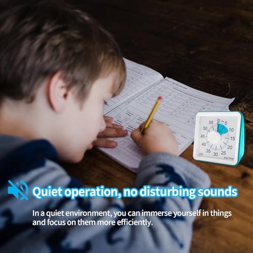 60 Minutes Countdown Visual Timer,Manage Time Well for Kids and Adults,Silent Travel Time Design for Education,Classroom,Home,Office