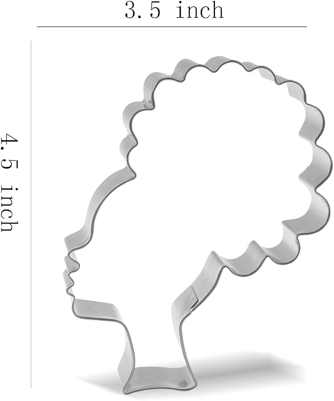 Keewah Girl Face Cookie Cutter Set - 6 Piece - Stainless Steel