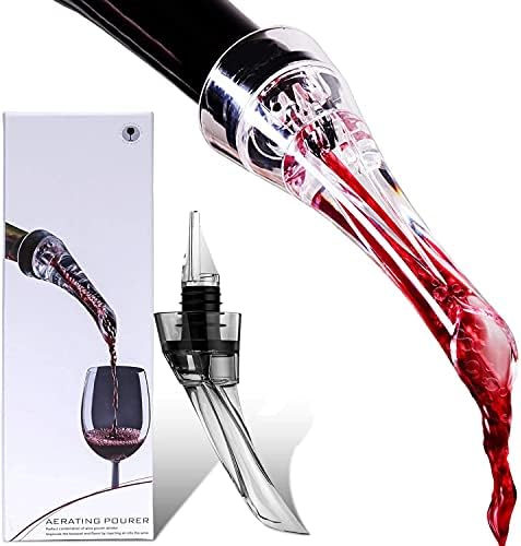KEISSCO Wine Aerator Pourer - Premium Aerating Pourer and Decanter Spout with Gift Box No-Drip Wine Pouring Accessory Wine Tools