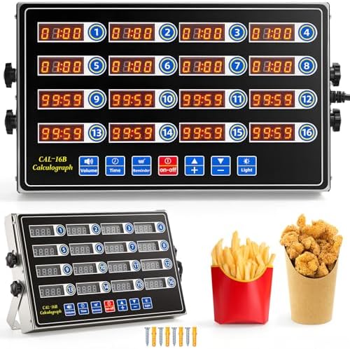 Relaxweex 1 Pack Commercial Digital Kitchen Timer for Cooking, 16 Channel