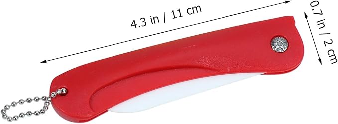 BESTOYARD Foldable Ceramic Fruit Knife Set of 3 4.33 Inch Portable Paring Knives with Protective Covers for Fresh Fruit Cutting and Household Kitchen Use