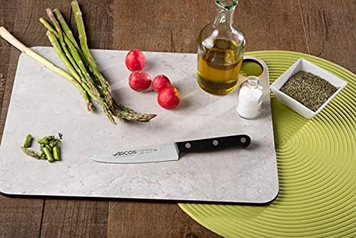 Arcos Chef Knife 5 Inch Stainless Steel. Cooking Knife to Cut and Peel Small Food. Ergonomic Polyoxymethylene Handle and 120mm Blade. Series Universal. Color Black