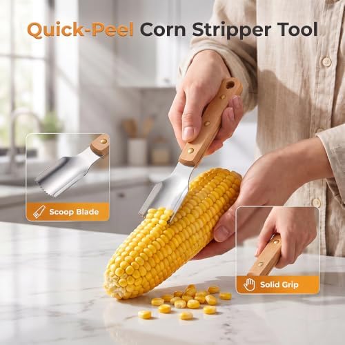 Corn Peeler, 2026 New Stainless Steel Corn Stripper Tool，1PC