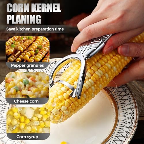 Professional Corn Peeler, Durable Corn on the Cob Stripper Tool，3PCS