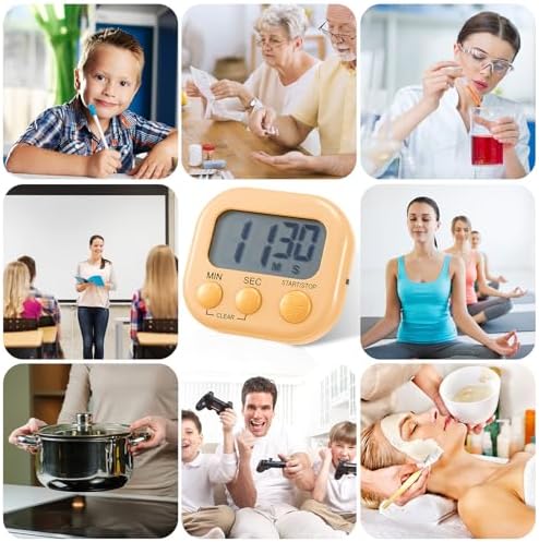 Weewooday 30 Pcs Multi-func Electronic Kitchen Classroom Timer, 10 Colors
