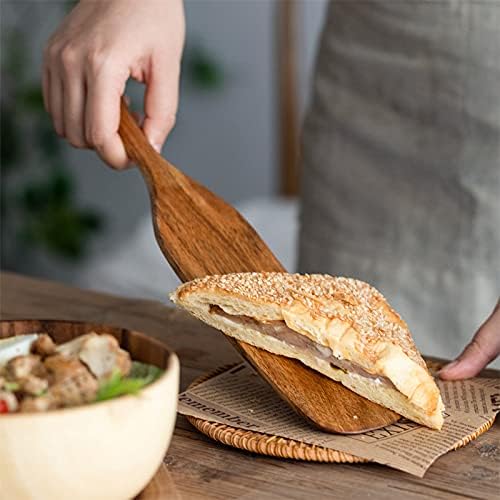 AOOSY Spurtle Set - Wooden Spatulas for Sourdough, Cast Iron & Non-Stick Cookware (Set of 2)